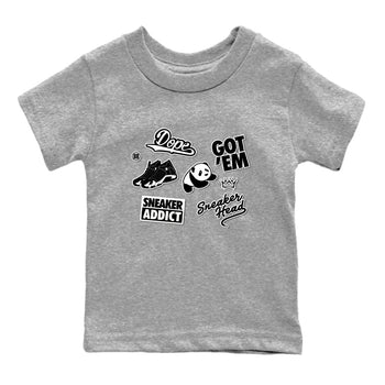 14s Panda shirt to match jordans Sneakerhead Sticker sneaker tees Air Jordan 14 Panda SNRT sneaker release tees baby toddler Heather Grey 2 cotton Shirt