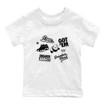 14s Panda shirt to match jordans Sneakerhead Sticker sneaker tees Air Jordan 14 Panda SNRT sneaker release tees baby toddler White 2 cotton Shirt