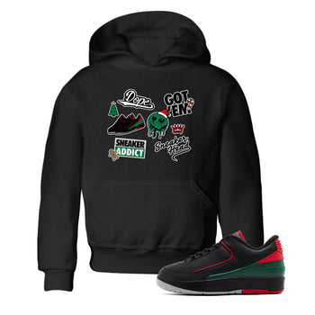 Air Jordan 2 Low Christmas shirt to match jordans Speicla Holiday Christmas Shirts Sneakerhead Sticker sneaker tees Air Jordan 2 Christmas SNRT Sneaker Tees Sneaker Matching Shirt Baby Toddler Black 1 T-Shirt