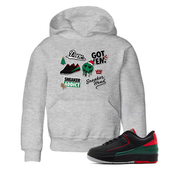 Air Jordan 2 Low Christmas shirt to match jordans Speicla Holiday Christmas Shirts Sneakerhead Sticker sneaker tees Air Jordan 2 Christmas SNRT Sneaker Tees Sneaker Matching Shirt Baby Toddler Heather Grey 1 T-Shirt