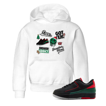 Air Jordan 2 Low Christmas shirt to match jordans Speicla Holiday Christmas Shirts Sneakerhead Sticker sneaker tees Air Jordan 2 Christmas SNRT Sneaker Tees Sneaker Matching Shirt Baby Toddler White 1 T-Shirt