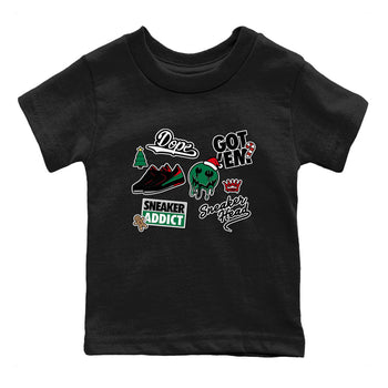Air Jordan 2 Low Christmas shirt to match jordans Speicla Holiday Christmas Shirts Sneakerhead Sticker sneaker tees Air Jordan 2 Christmas SNRT Sneaker Tees Sneaker Matching Shirt Baby Toddler Black 2 T-Shirt