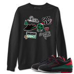 Air Jordan 2 Low Christmas shirt to match jordans Speicla Holiday Christmas Shirts Sneakerhead Sticker sneaker tees Air Jordan 2 Christmas SNRT Sneaker Tees Sneaker Matching Shirt Unisex Black 1 T-Shirt