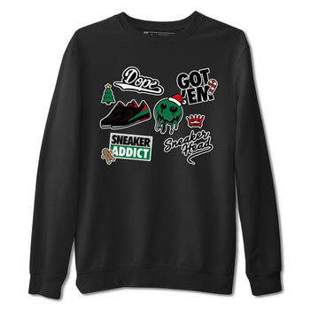 Air Jordan 2 Low Christmas shirt to match jordans Speicla Holiday Christmas Shirts Sneakerhead Sticker sneaker tees Air Jordan 2 Christmas SNRT Sneaker Tees Sneaker Matching Shirt Unisex Black 2 T-Shirt