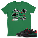 Air Jordan 2 Low Christmas shirt to match jordans Speicla Holiday Christmas Shirts Sneakerhead Sticker sneaker tees Air Jordan 2 Christmas SNRT Sneaker Tees Sneaker Matching Shirt Unisex Kelly Green 1 T-Shirt