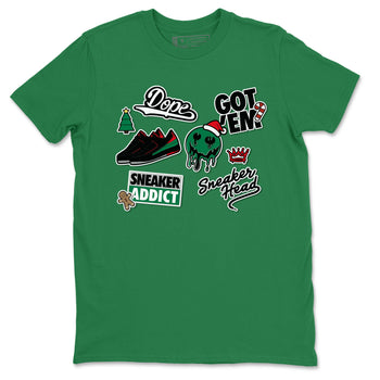 Air Jordan 2 Low Christmas shirt to match jordans Speicla Holiday Christmas Shirts Sneakerhead Sticker sneaker tees Air Jordan 2 Christmas SNRT Sneaker Tees Sneaker Matching Shirt Unisex Kelly Green 2 T-Shirt