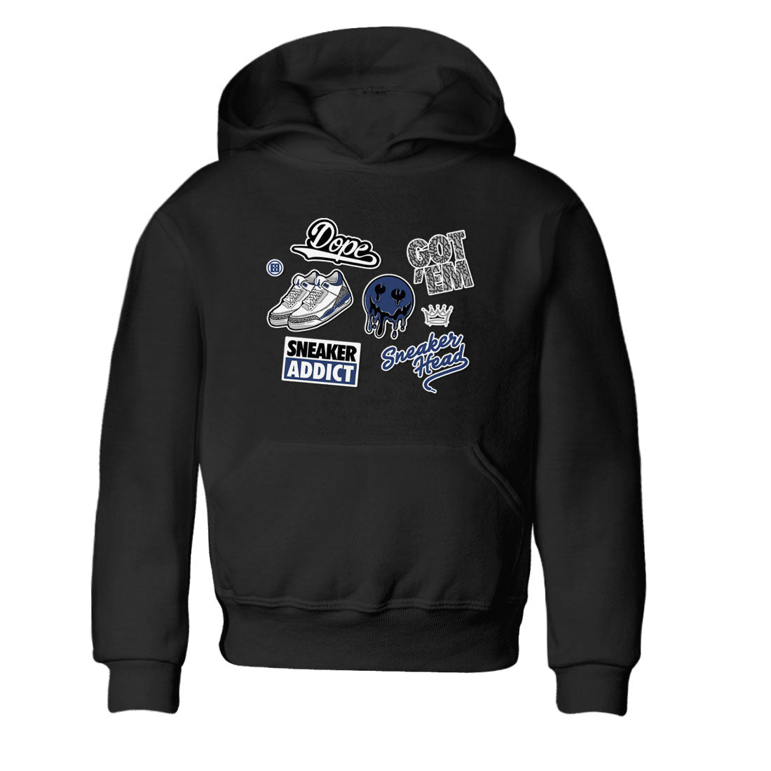3s Midnight Navy shirt to match jordans Sneakerhead Sticker sneaker match tee Air Jordan 3 Midnight Navy SNRT Sneaker Tees baby toddler Black 2 cotton Shirt
