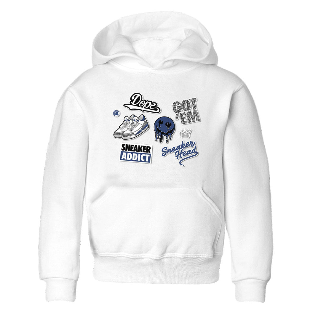 3s Midnight Navy shirt to match jordans Sneakerhead Sticker sneaker match tee Air Jordan 3 Midnight Navy SNRT Sneaker Tees baby toddler White 2 cotton Shirt