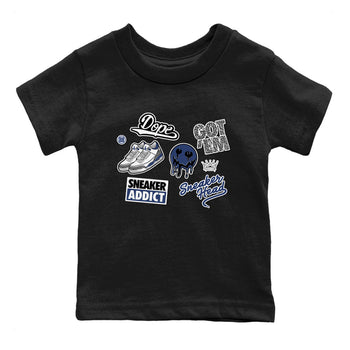 3s Midnight Navy shirt to match jordans Sneakerhead Sticker sneaker match tee Air Jordan 3 Midnight Navy SNRT Sneaker Tees baby toddler Black 2 cotton Shirt