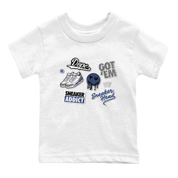 3s Midnight Navy shirt to match jordans Sneakerhead Sticker sneaker match tee Air Jordan 3 Midnight Navy SNRT Sneaker Tees baby toddler White 2 cotton Shirt