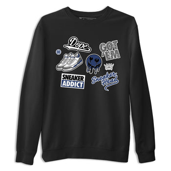 3s Midnight Navy shirt to match jordans Sneakerhead Sticker sneaker match tee Air Jordan 3 Midnight Navy SNRT Sneaker Tees unisex cotton Black 2 crew neck shirt