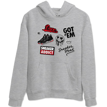 AJ4 Retro Bred Reimagined shirt to match jordans Sneakerhead Sticker sneaker tees Air Jordan 4 Retro Bred Reimagined SNRT sneaker release Tees unisex cotton Heather Grey 2 crew neck shirt