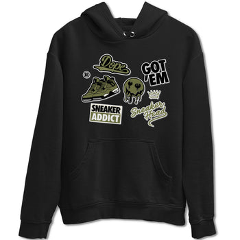 AJ4 Medium Olive shirt to match jordans Sneakerhead Sticker sneaker matching tees Air Jordan 4 Medium Olive SNRT Sneaker Tees Unisex Black 2 T-Shirt