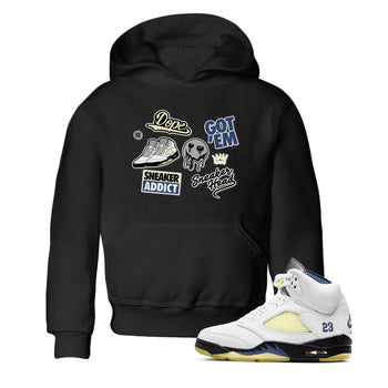 5s A Ma Maniere x Photon Dust shirt to match jordans Sneakerhead Sticker sneaker matching tees Air Jordan 5 x A Ma Maniere "Dawn" SNRT Sneaker Tees Baby Toddler Black 1 T-Shirt