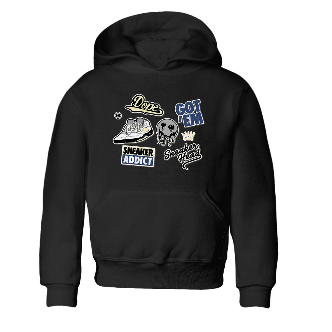 5s A Ma Maniere x Photon Dust shirt to match jordans Sneakerhead Sticker sneaker matching tees Air Jordan 5 x A Ma Maniere "Dawn" SNRT Sneaker Tees Baby Toddler Black 2 T-Shirt