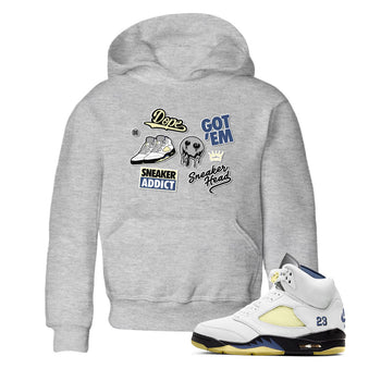 5s A Ma Maniere x Photon Dust shirt to match jordans Sneakerhead Sticker sneaker matching tees Air Jordan 5 x A Ma Maniere "Dawn" SNRT Sneaker Tees Baby Toddler Heather Grey 1 T-Shirt