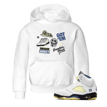 5s A Ma Maniere x Photon Dust shirt to match jordans Sneakerhead Sticker sneaker matching tees Air Jordan 5 x A Ma Maniere "Dawn" SNRT Sneaker Tees Baby Toddler White 1 T-Shirt