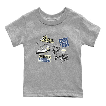 5s A Ma Maniere x Photon Dust shirt to match jordans Sneakerhead Sticker sneaker matching tees Air Jordan 5 x A Ma Maniere "Dawn" SNRT Sneaker Tees Baby Toddler Heather Grey 2 T-Shirt