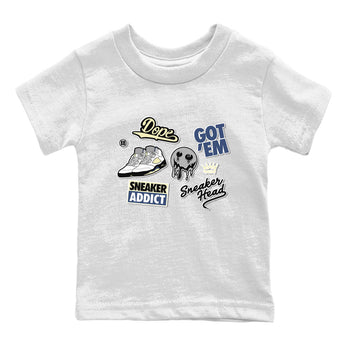 5s A Ma Maniere x Photon Dust shirt to match jordans Sneakerhead Sticker sneaker matching tees Air Jordan 5 x A Ma Maniere "Dawn" SNRT Sneaker Tees Baby Toddler White 2 T-Shirt