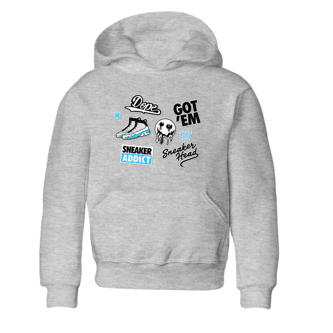 9s Powder Blue shirt to match jordans Sneakerhead Sticker sneaker tees Air Jordan 9 Powder Blue SNRT sneaker release tees baby toddler Heather Grey 2 cotton Shirt