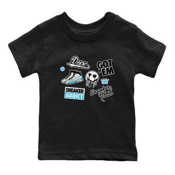 9s Powder Blue shirt to match jordans Sneakerhead Sticker sneaker tees Air Jordan 9 Powder Blue SNRT sneaker release tees baby toddler Black 2 cotton Shirt