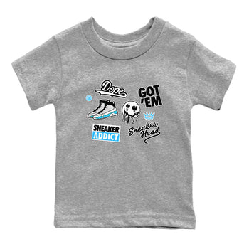 9s Powder Blue shirt to match jordans Sneakerhead Sticker sneaker tees Air Jordan 9 Powder Blue SNRT sneaker release tees baby toddler Heather Grey 2 cotton Shirt