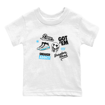 9s Powder Blue shirt to match jordans Sneakerhead Sticker sneaker tees Air Jordan 9 Powder Blue SNRT sneaker release tees baby toddler White 2 cotton Shirt