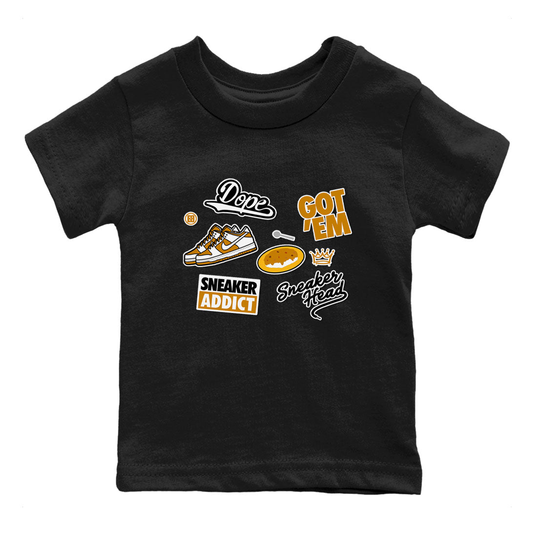 Dunk Dark Curry shirt to match jordans Sneakerhead Sticker sneaker tees streetwear brand Dunk Dark Curry SNRT sneaker release tees baby toddler Black 2 cotton Shirt