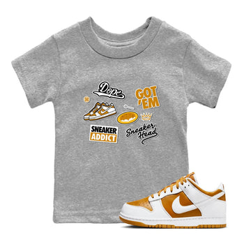 Dunk Dark Curry shirt to match jordans Sneakerhead Sticker sneaker tees streetwear brand Dunk Dark Curry SNRT sneaker release tees baby toddler Heather Grey 1 cotton Shirt