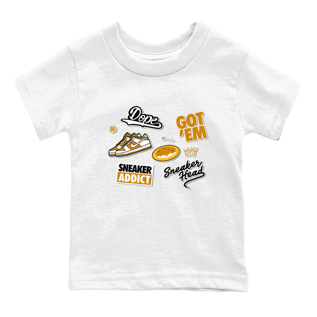 Dunk Dark Curry shirt to match jordans Sneakerhead Sticker sneaker tees streetwear brand Dunk Dark Curry SNRT sneaker release tees baby toddler White 2 cotton Shirt