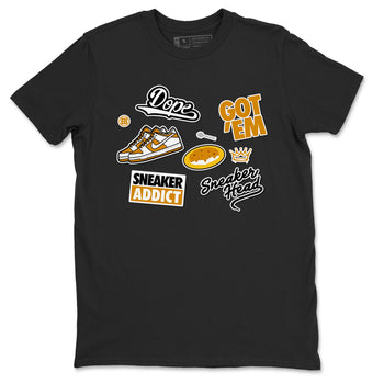 Dunk Dark Curry shirt to match jordans Sneakerhead Sticker sneaker tees streetwear brand Dunk Dark Curry SNRT Sneaker Release Tees unisex cotton Black 2 crew neck shirt