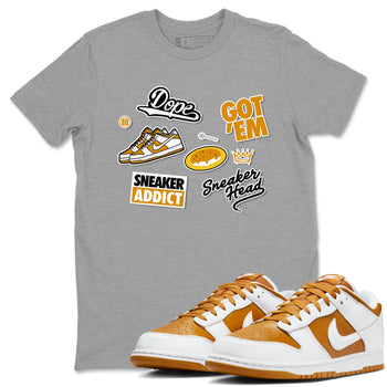 Dunk Dark Curry shirt to match jordans Sneakerhead Sticker sneaker tees streetwear brand Dunk Dark Curry SNRT Sneaker Release Tees unisex cotton Heather Grey 1 crew neck shirt