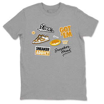 Dunk Dark Curry shirt to match jordans Sneakerhead Sticker sneaker tees streetwear brand Dunk Dark Curry SNRT Sneaker Release Tees unisex cotton Heather Grey 2 crew neck shirt