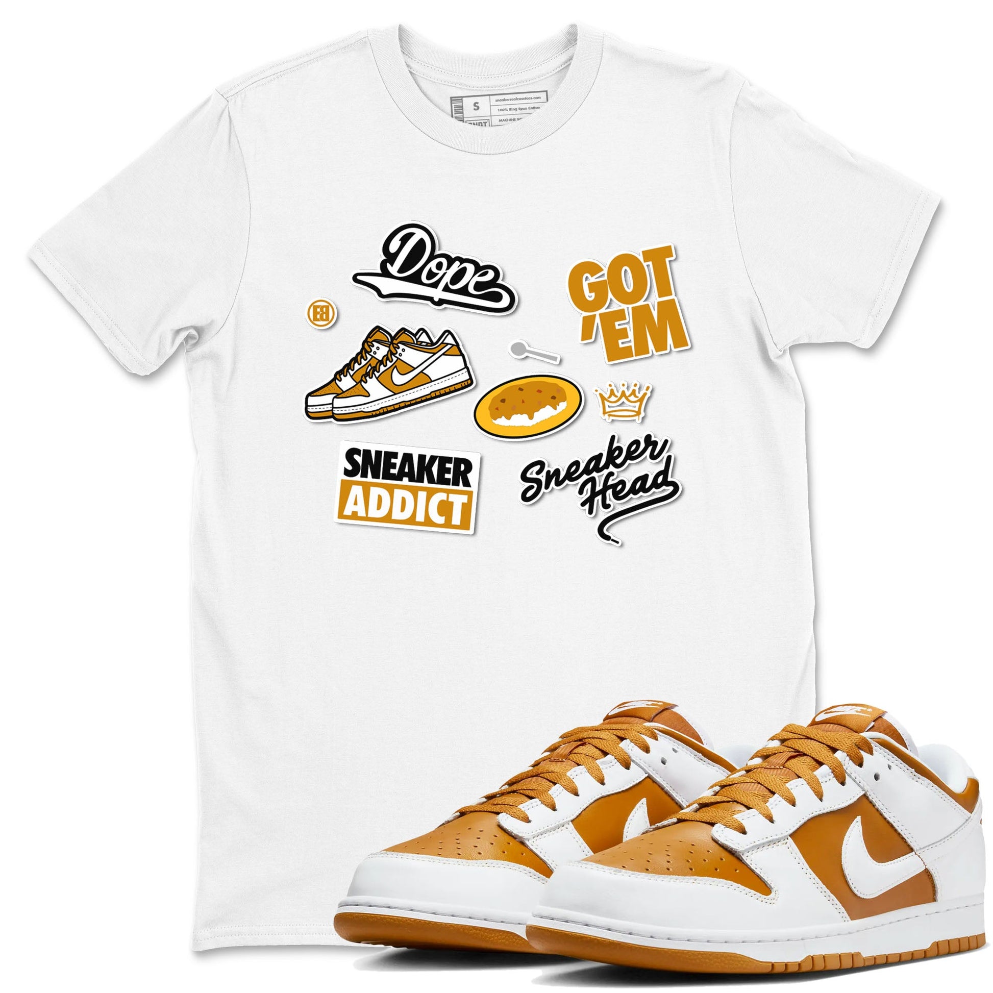 Dunk Dark Curry shirt to match jordans Sneakerhead Sticker sneaker tees streetwear brand Dunk Dark Curry SNRT Sneaker Release Tees unisex cotton White 1 crew neck shirt