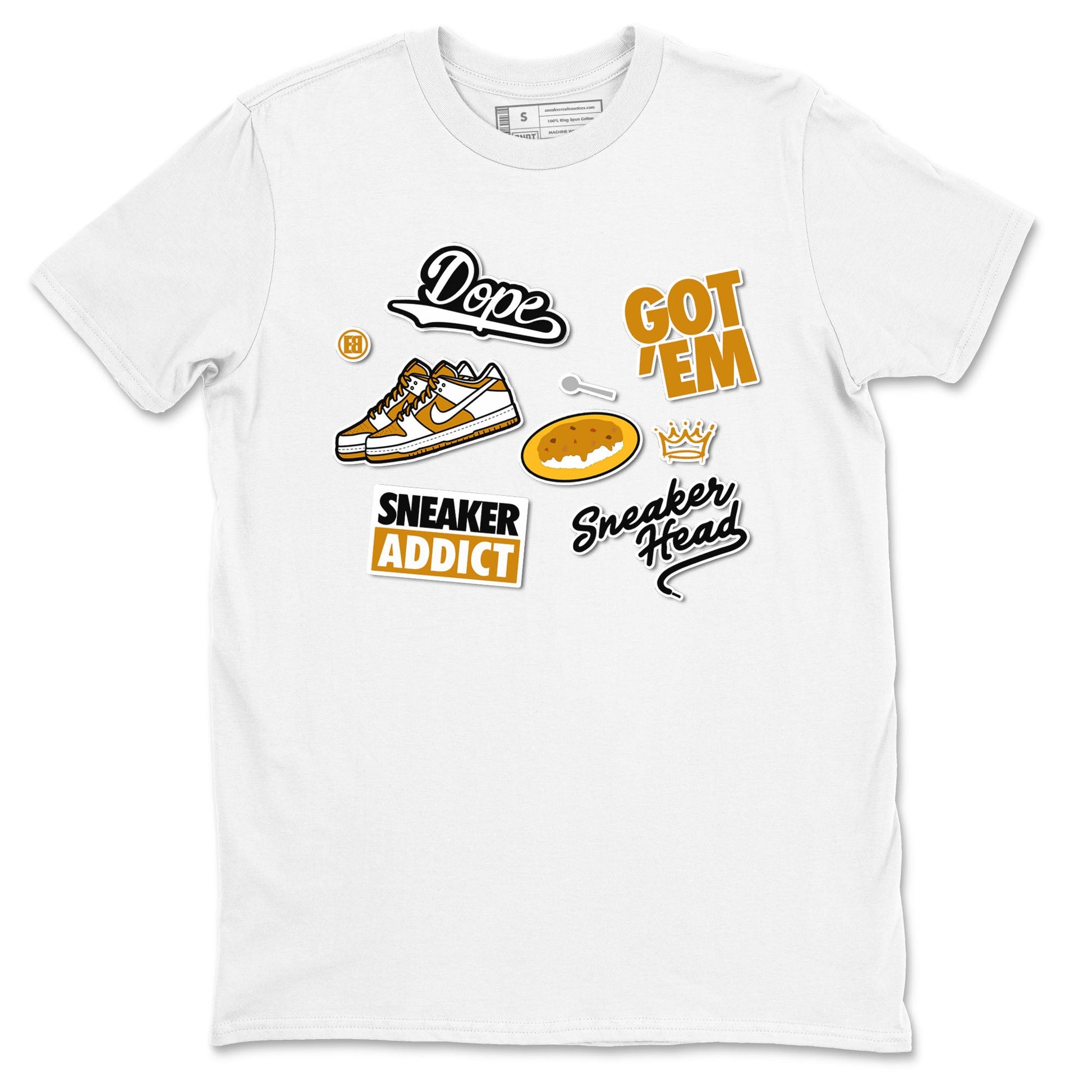 Dunk Dark Curry shirt to match jordans Sneakerhead Sticker sneaker tees streetwear brand Dunk Dark Curry SNRT Sneaker Release Tees unisex cotton White 2 crew neck shirt
