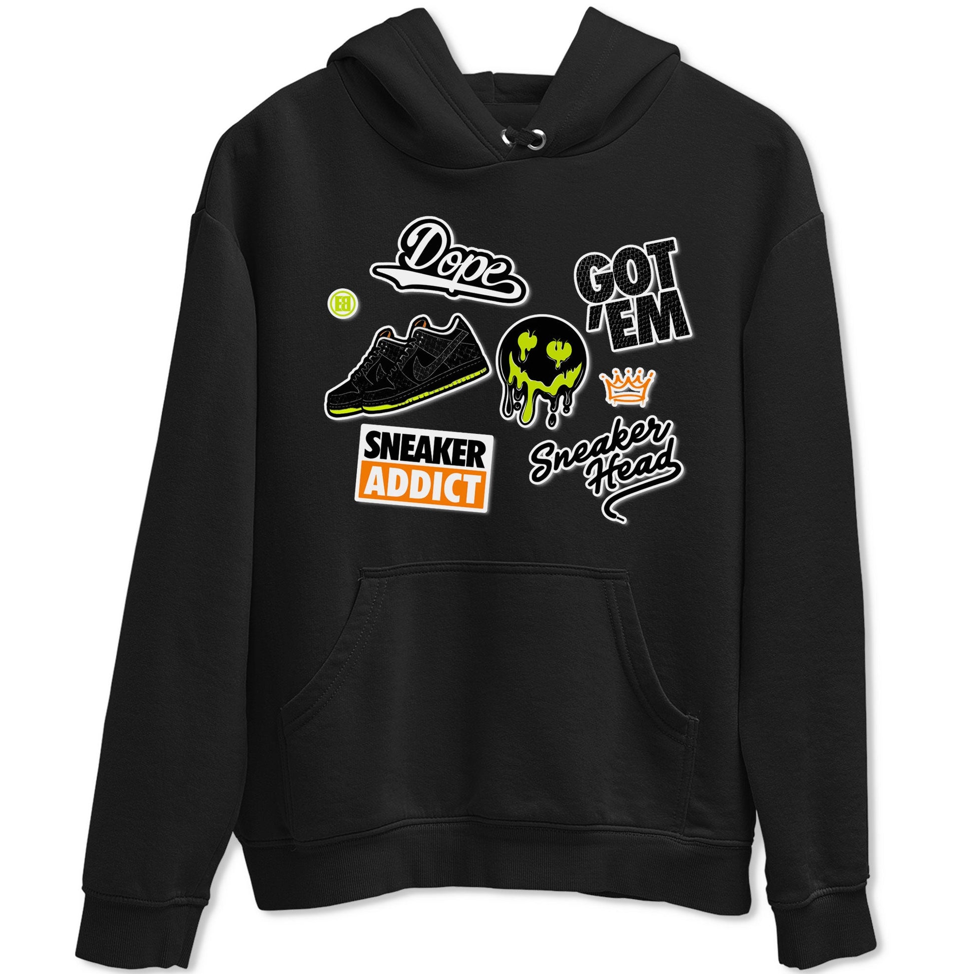 Dunk Mid Premium shirt to match jordans Sneakerhead Sticker sneaker tees Special Halloween Costume Dunk Mid Halloween SNRT Sneaker Tees Unisex Black 2 T-Shirt