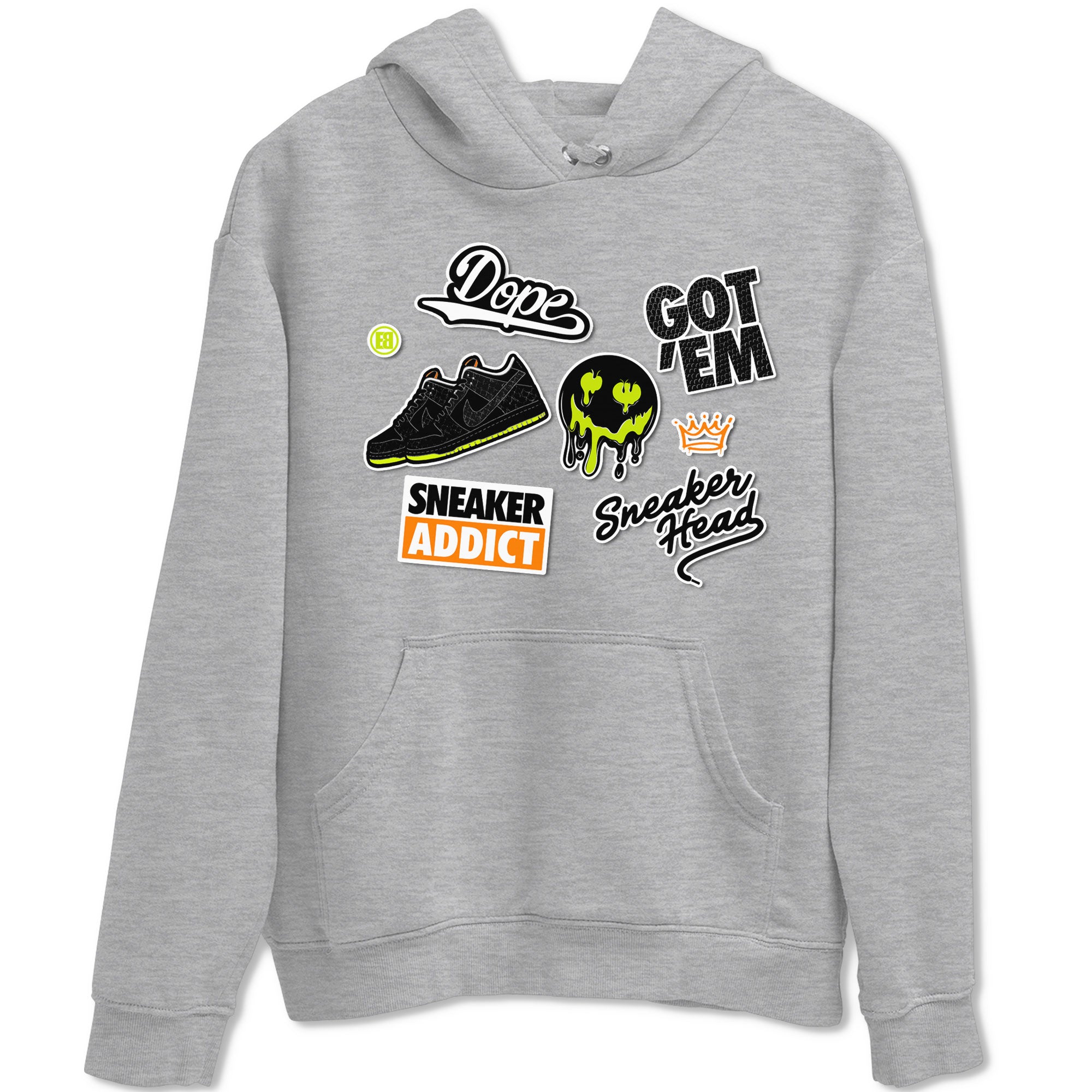 Dunk Mid Premium shirt to match jordans Sneakerhead Sticker sneaker tees Special Halloween Costume Dunk Mid Halloween SNRT Sneaker Tees Unisex Heather Grey 2 T-Shirt