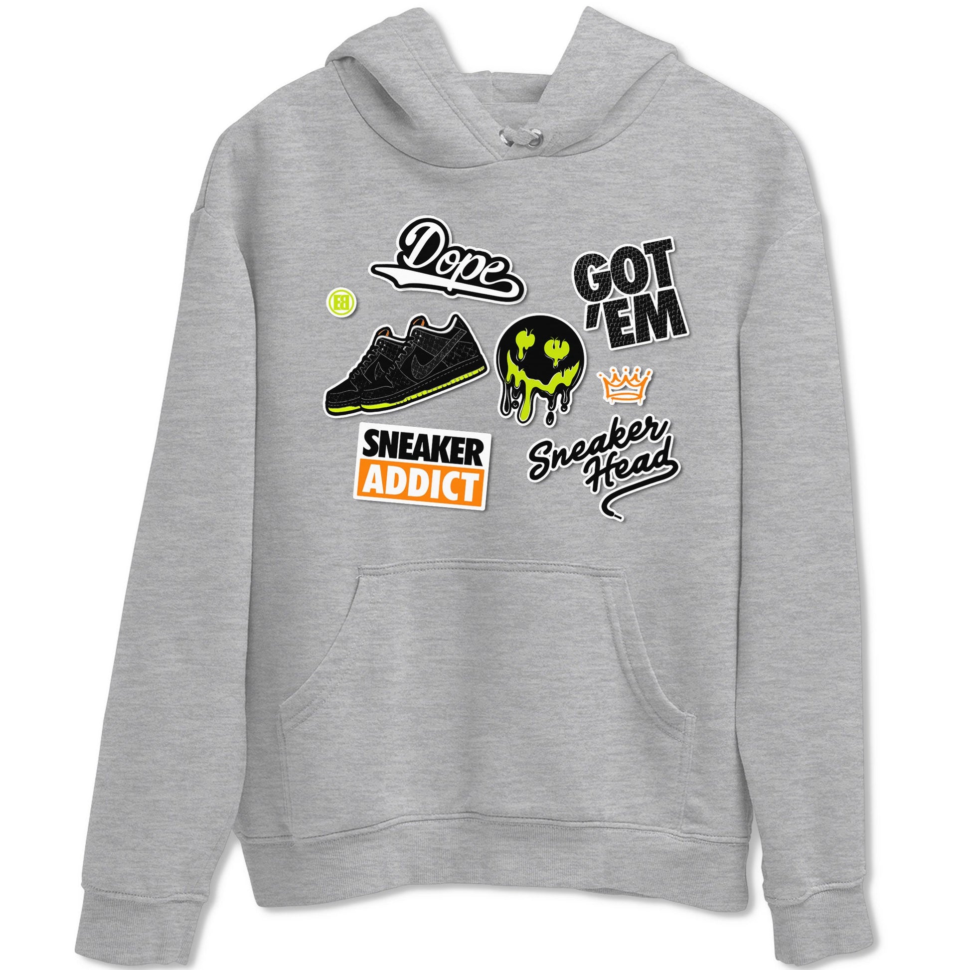 Dunk Mid Premium shirt to match jordans Sneakerhead Sticker sneaker tees Special Halloween Costume Dunk Mid Halloween SNRT Sneaker Tees Unisex Heather Grey 2 T-Shirt