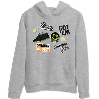 Dunk Mid Premium shirt to match jordans Sneakerhead Sticker sneaker tees Special Halloween Costume Dunk Mid Halloween SNRT Sneaker Tees Unisex Heather Grey 2 T-Shirt