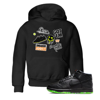 Dunk Mid Premium shirt to match jordans Sneakerhead Sticker sneaker tees Special Halloween Costume Dunk Mid Halloween SNRT Sneaker Tees Baby Toddler Black 1 T-Shirt