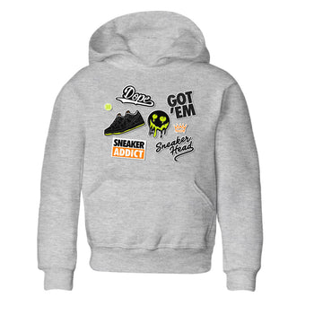 Dunk Mid Premium shirt to match jordans Sneakerhead Sticker sneaker tees Special Halloween Costume Dunk Mid Halloween SNRT Sneaker Tees Baby Toddler Heather Grey 2 T-Shirt