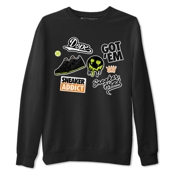 Dunk Mid Premium shirt to match jordans Sneakerhead Sticker sneaker tees Special Halloween Costume Dunk Mid Halloween SNRT Sneaker Tees Unisex Black 2 T-Shirt