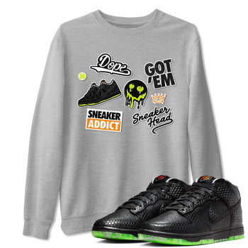 Dunk Mid Premium shirt to match jordans Sneakerhead Sticker sneaker tees Special Halloween Costume Dunk Mid Halloween SNRT Sneaker Tees Unisex Heather Grey 1 T-Shirt