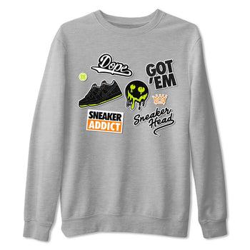 Dunk Mid Premium shirt to match jordans Sneakerhead Sticker sneaker tees Special Halloween Costume Dunk Mid Halloween SNRT Sneaker Tees Unisex Heather Grey 2 T-Shirt