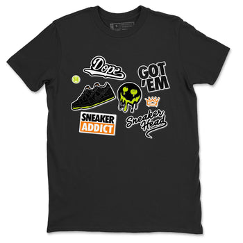 Dunk Mid Premium shirt to match jordans Sneakerhead Sticker sneaker tees Special Halloween Costume Dunk Mid Halloween SNRT Sneaker Tees Unisex Black 2 T-Shirt