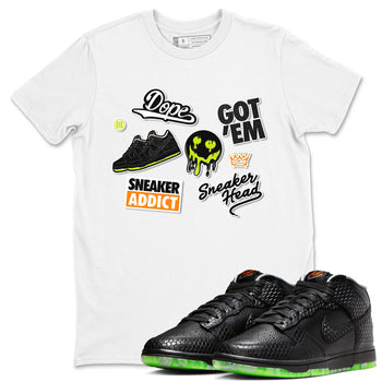 Dunk Mid Premium shirt to match jordans Sneakerhead Sticker sneaker tees Special Halloween Costume Dunk Mid Halloween SNRT Sneaker Tees Unisex White 1 T-Shirt