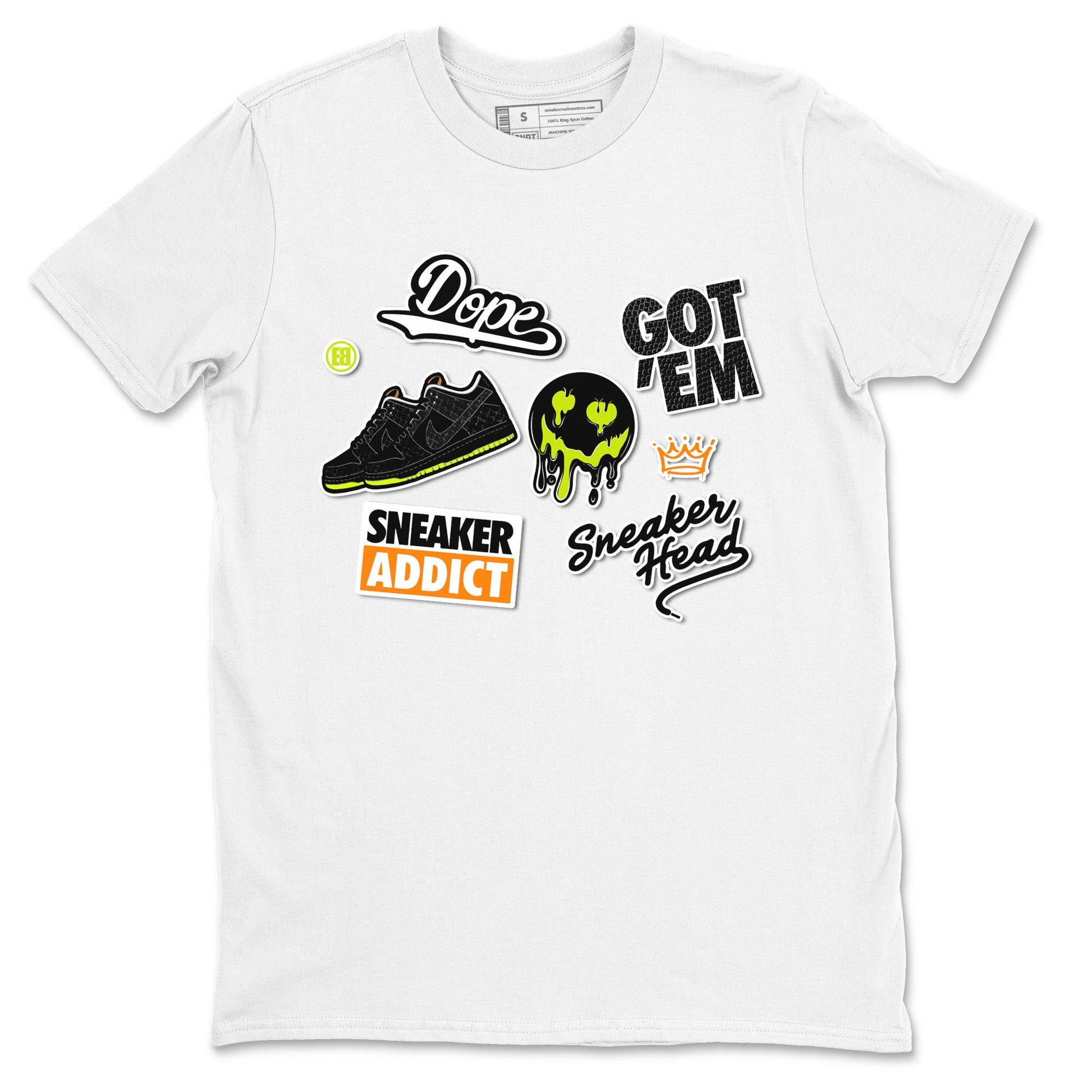 Dunk Mid Premium shirt to match jordans Sneakerhead Sticker sneaker tees Special Halloween Costume Dunk Mid Halloween SNRT Sneaker Tees Unisex White 2 T-Shirt