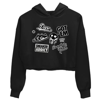 Dunk Low Panda shirt to match jordans Sneakerhead Sticker sneaker tees Dunk Panda SNRT Sneaker Tees Black 2 women's crop tee