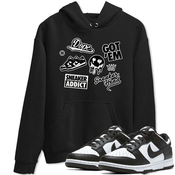 Dunk Low Panda shirt to match jordans Sneakerhead Sticker sneaker tees Dunk Panda SNRT Sneaker Tees unisex cotton Black 1 crew neck shirt