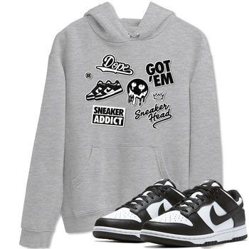 Dunk Low Panda shirt to match jordans Sneakerhead Sticker sneaker tees Dunk Panda SNRT Sneaker Tees unisex cotton Heather Grey 1 crew neck shirt
